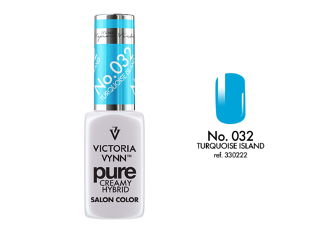Gellak Victoria Vynn&trade; Gel Nagellak - Gel Polish - Pure Creamy Hybrid  - 8 ml - Turquoise Island  - 032 - Blauw
