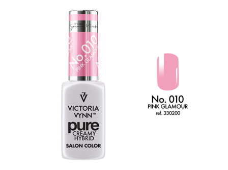 Gellak Victoria Vynn&trade; Gel Nagellak - Gel Polish - Pure Creamy Hybrid  - 8 ml - Pink Glamour  - 010 - Rose