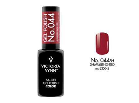 Gellak Victoria Vynn&trade; Gel Nagellak - Salon Gel Polish Color 044 - 8 ml. - Shimmering Red