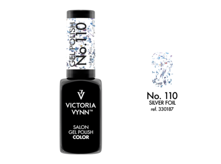 Gellak Victoria Vynn&trade; Gel Nagellak - Salon Gel Polish Color 110 - 8 ml. - Silver Foil