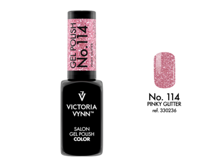 Gellak Victoria Vynn&trade; Gel Nagellak - Salon Gel Polish Color 114 - 8 ml. - Pinky Glitter