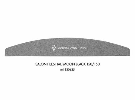 Victoria Vynn&trade; Salon files halfmoon black 150/150