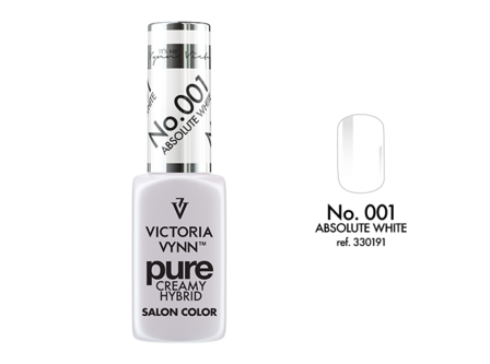 Gellak Victoria Vynn&trade; Gel Nagellak - Gel Polish - Pure Creamy Hybrid  - 8 ml - Absolute White  - 001 - Wit