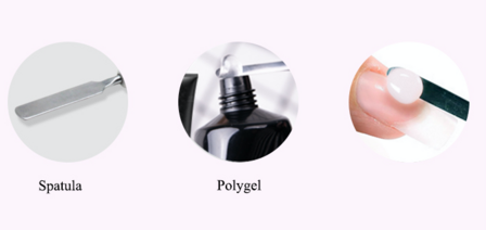 Polygel Spatula - nageltool met penseel (beide zijden te gebruiken) - kleur ZWART - in koker verpakt 