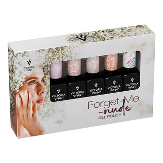 Gellak Victoria Vynn&trade; Salon Collectie 5 PACK  Forget-me-Nude 1      GP 400, 401, 402, 403 + Top Oh! My Gloss 8ml
