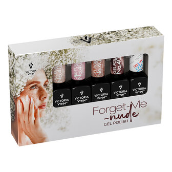 Gellak Victoria Vynn&trade; Salon Collectie 5 PACK  Forget-me-Nude 2      GP 404, 405, 406, 407 + Top Oh! My Gloss 8ml