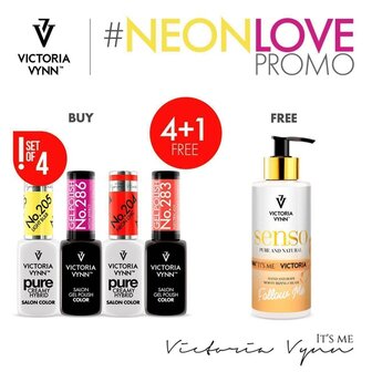 Neon Love Bundel 1 - 4x Salon Gellak + 1 Senso (= random geselecteerde geur) 