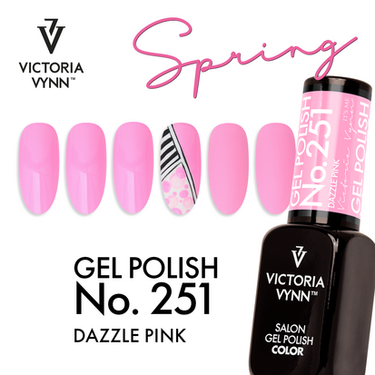 Victoria Vyn Gellak - Gel Nagellak - Salon Gel Polish Color - 251 Dazzle Pink - 8 ml. - Roze