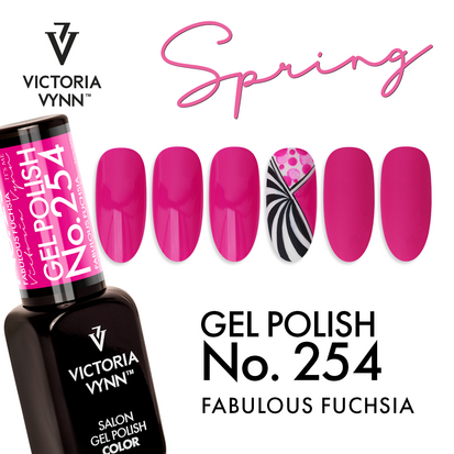 Victoria Vyn Gellak - Gel Nagellak - Salon Gel Polish Color - 254 Fabulous Fuchsia - 8 ml. - Roze
