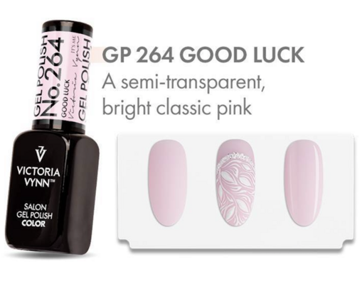 Victoria Vyn Gellak - Gel Nagellak - Salon Gel Polish Color - 264 Good Luck - 8 ml. - Lichtroze - Semi-transparant - Ideaal voor french manicure