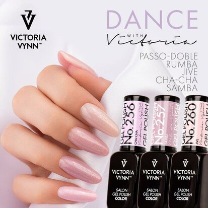 Victoria Vyn Gellak - Gel Nagellak - Salon Gel Polish Color - Dance Collectie - 256 Cha-cha - 8 ml. - Roze Shimmer