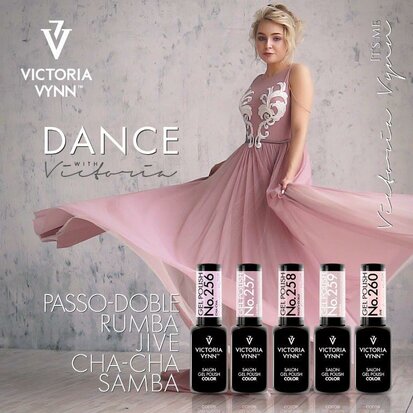 Victoria Vyn Gellak - Gel Nagellak - Salon Gel Polish Color - Dance Collectie - 256 Cha-cha - 8 ml. - Roze Shimmer