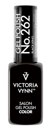 Victoria Vyn Gellak - Gel Nagellak - Salon Gel Polish Color - 262 Black King - 8 ml. - Diep Zwart - extra dekkend