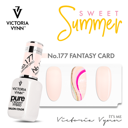 Victoria Vyn Gellak | Gel Nagellak | Pure Sweet Summer Collectie | 177 Fantasy Card | 8 ml. | Off white