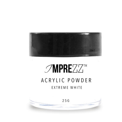 IMPREZZ® acrylpoeder - acrylic powder Extreme White 25 gr. - Wit