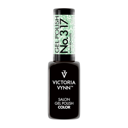 Victoria Vynn Salon Gellak | Summer Together | Kiwi Mousse | 317 | Pastel Groen | Witte Flakes | 8 ml
