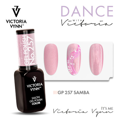 Victoria Vyn Gellak - Gel Nagellak - Salon Gel Polish Color - Dance Collectie - 257 Samba - 8 ml. - Roze Shimmer