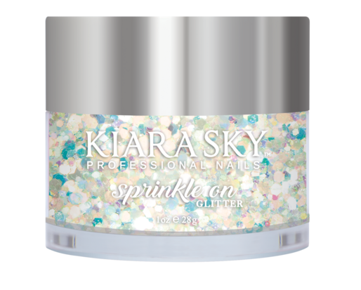 Kiara Sky Sprinkle On Glitter SP205 - SNO-CONE - 25 gram - Strooi deze losse glitters in jouw gellak - gel of acryl en maak van jouw nagels een feestje