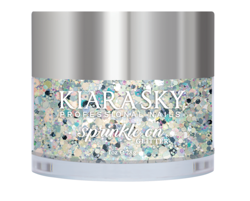 Kiara Sky Sprinkle On Glitter SP202 - A NIGHT IN SPACE - 25 gram - Strooi deze losse glitters in jouw gellak - gel of acryl en maak van jouw nagels een feestje