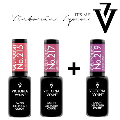 Victoria Vynn 3 pack - Bestseller musthaves ROZE - 3 kleuren 215 - 217 - 219 - Salon gel polish - Super aanbieding - In luxe verpakking