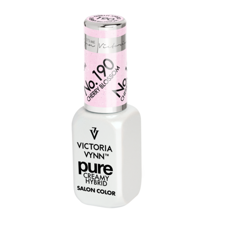 Gellak Victoria Vynn | Pastel Roze Glitter | 190 | Gel Nagellak | Pure Creamy Hybrid | 8 ml | Cherry Blossom