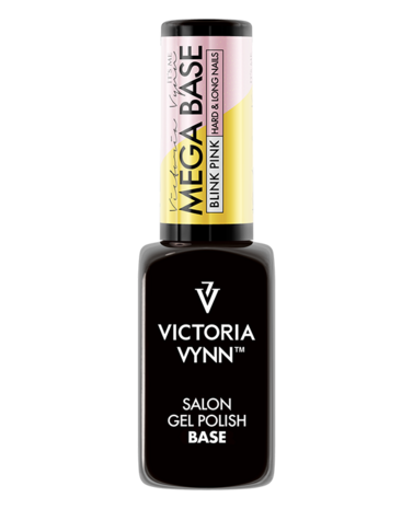 Rubber Base | Victoria Vynn™ Gel Polish Mega Base | Hard & Long Nails | Blink Pink | 8ml | Roze Glitter