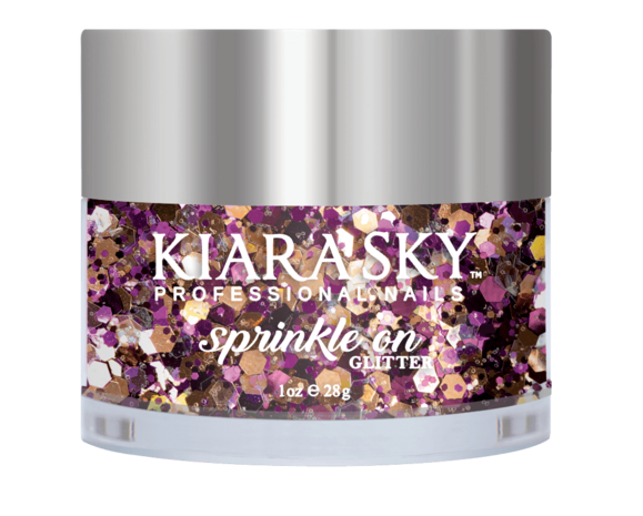 Kiara Sky Sprinkle On Glitter SP238 - SEQUIN PARTY - 25 gram - Strooi deze losse glitters in jouw gellak - gel of acryl en maak van jouw nagels een feestje