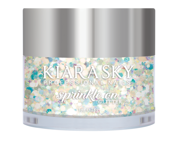 Kiara Sky Sprinkle On Glitter SP205 - SNO-CONE - 25 gram - Strooi deze losse glitters in jouw gellak - gel of acryl en maak van jouw nagels een feestje