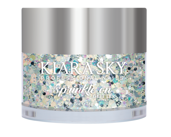 Kiara Sky Sprinkle On Glitter SP202 - A NIGHT IN SPACE - 25 gram - Strooi deze losse glitters in jouw gellak - gel of acryl en maak van jouw nagels een feestje