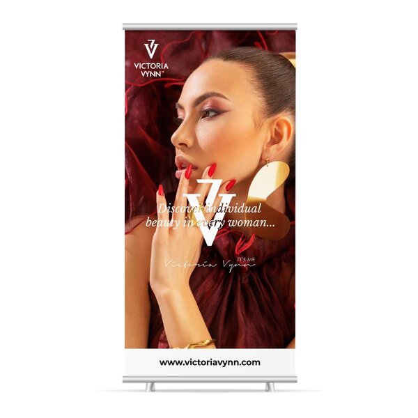 Victoria Vynn | Roll Up Banner | Beauty In Every Woman - Rood | 200 x 100 cm