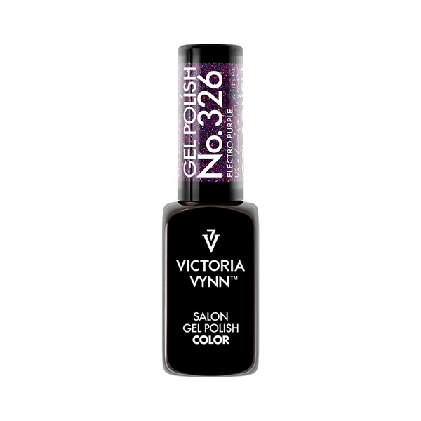 Victoria Vynn Salon Gellak | Disco Fever Collectie | Electro Purple | 326 | Paars | Glitter | 8 ml