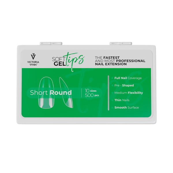 Victoria Vynn Soft Gel Tips Short Round | inhoud 500 stuks