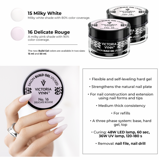 Victoria Vynn Builder Gel Bundel | Milky White 15 & Delicate Pink 16 | Babyboom Collectie | NEW! 15ml + GRATIS Victoria Vynn primer