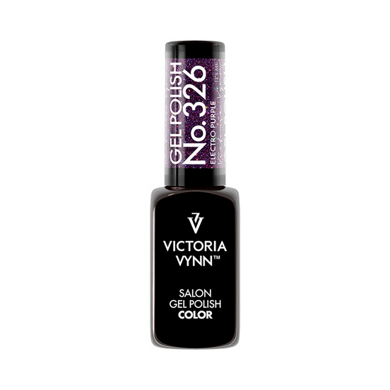 Victoria Vynn Salon Gellak | Disco Fever Collectie | Electro Purple | 326 | Paars | Glitter | 8 ml