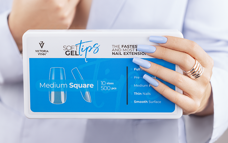 Victoria Vynn Soft Gel Tips Medium Square | inhoud 500 stuks